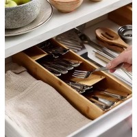 Gamma Bambù coperta, pratico cassetto da cucina Organizer Superparabile coperto