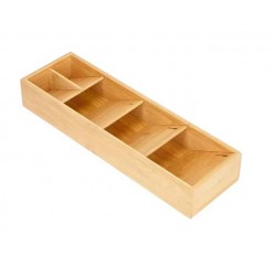 Range couverts en bambou, organisateur de tiroir cuisine pratique couverts superposable