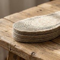 Insulating Indoor Faced Indoor Shoe Sootpads, Natural Ecological Sheep Wool Heat