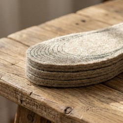 Insulating Indoor Faced Indoor Shoe Sootpads, Natural Ecological Sheep Wool Heat