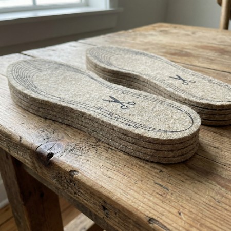 Isolierende Indoor gegenüberliegende Indoor-Schuh-Sösspads, natürliche ökologische Schafwolle Wärme