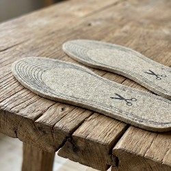 Isolerende innendørs ansikt innendørs sko sootpads, naturlig økologisk sau ull varme