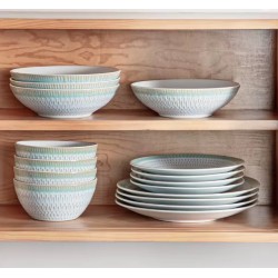 Grüner Keramik-Ceramic Crocker Set, 16-Zimmer-Service für 4 Personen