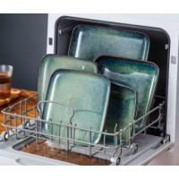 Ceramiczny Ceramiczny Square Square Service 32 Pokoje, Płyty, Miski i Desery Flat dla 8 osób