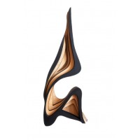 Statue abstraite en bois sculptée décoration minimaliste pour maison, bibliothèque et bureau