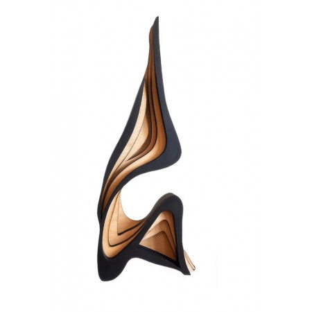 Abstract houten standbeeld gesneden minimalistische decoratie voor thuis, bibliotheek en kantoor