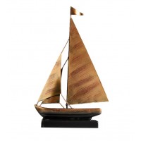 Dekoration Boat Sailboat Metal Aged, Sejlbåd Retro Style, Hus, Stue, Hotel og Kontor