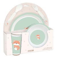 Zorrito Kids Dishware Set 5 PEPS PVC Kit de comidas completas