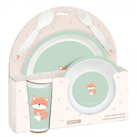 Zorrito Kids Dispware Set 5 Peps PVC Full School Meal Kit