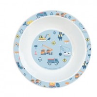 5-bitars barnmiddag gruas pvc platta, glas, sked och gaffel