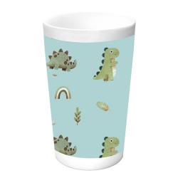 Ensemble Vaisselle Enfants Dinos PVC 5 Pièces Sans BPA (Assiette, Verre, Cuillère, Fourchette)
