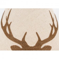 Beige lampshade for bedside lamp with deer pattern