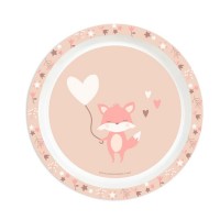 Conjunto de vajillas de 5 habitaciones para niños Flores PLACA PVC, Tazón de vidrio, Cuchara, Tenedor