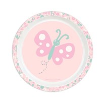 Ensemble Vaisselle pour Enfants Mariposa 5 Pièces en PVC avec Assiettes, Verre, Cuillère et Fourchette