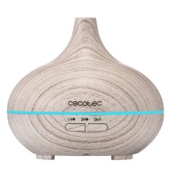 Humidificador ultrasónico puro Aroma 150 Blanco y madera, 150 ml, 7 W, RGB LED, aromaterapia, iluminación ambiental