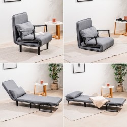 Sofá cama convertible 4 en 1 sofá, sillón, sillón, sillón de suelo y cama individual