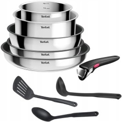 TEFAL Stove Footage Aluminum 9 Pieces Compatible All Fires with Induction
