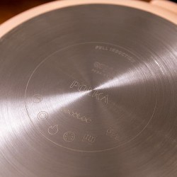 CeCotec Polka-komfyren Sett Fade Aluminium Experience 3 stykker 18, 22, 26 cm Anti-adhesions og induksjon kompatibel