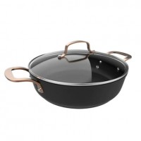 Pan med CeCotec Lid ø28 cm 4.1 L Induksjon Platinbelegg