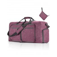 Sac de Voyage Étanche Grande Capacité 65L Sac Week End Bagage Cabine Fourre Tout Épaule Homme et Femme