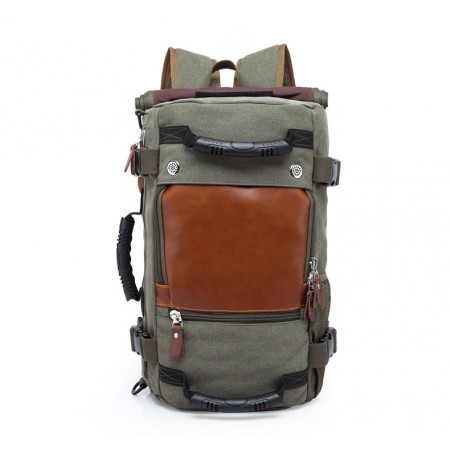 Vintage Men's Canvas Backpack Travel Bag Large Capacity, Retro Resistant Luggage Bag