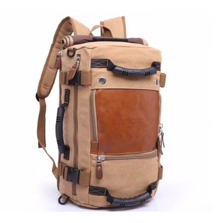 Vintage Men's Canvas Backpack Travel Bag Large Capacity, Retro Resistant Luggage Bag