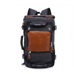 Vintage Men's Canvas Backpack Travel Bag Large Capacity, Retro Resistant Luggage Bag
