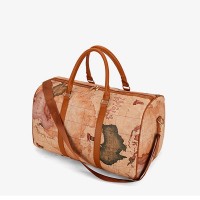 Reisetasche Weltkarte PU BAG WECHE ENDE MAN Frau Schulter Große Vintage Tasche 48 cm