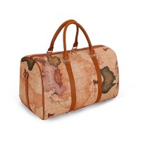 Resväska Världskort PU Bag Week Slut Man Kvinna Skulder Stor Vintage Bag 48 cm