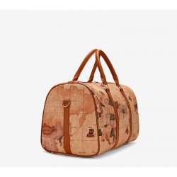 Travel Bag World Card PU Bag Week End Man Woman Shoulder Large Vintage Bag 48 cm