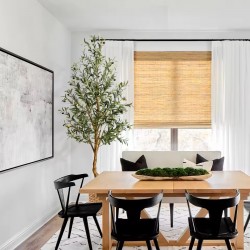 Olivier Artificiel 120 cm avec Tronc en Bois Naturel Plante Artificielle Décorative pour Salon, Bureau, Chambre et Hôtel