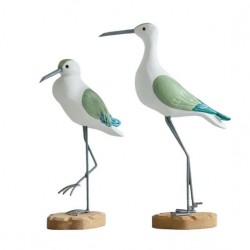 Zestaw 2 figurki drewniane mewa rzeźbione statua frajer morskich realistycznych dekoracji nadmorski