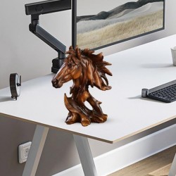 Statua della testa del cavallo della resina che scolpisce il bus degli animali rustici dell'arte dell'arte per l'ufficio Living 