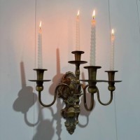 Vintage wall mounted candle holder 4 wrought iron arms door candle candlestick retro wall decoration