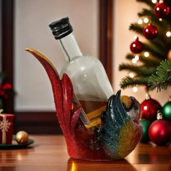 Creative Resin Perroquet Bottle Holder – Decorative Sculpture Elegant for Salon Design