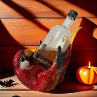 Creative Resin Perroquet Bottle Holder – Decorative Sculpture Elegant for Salon Design