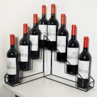 Conjunto de 2 casilleros de vino de diseño trapezoidal en la escalera