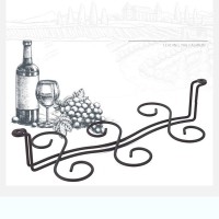 Hylla Vinglasögon Hängande 6 Glasögon Stöd Lagring Bar Skåp Kök Arrangör Glashållare Metallfötter