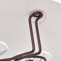 Shelf Wine Glass Holder Suspended 6 Glasses Support Storage Bar Wardrobe Kitchen Organizer Feet Glass Holder Metal