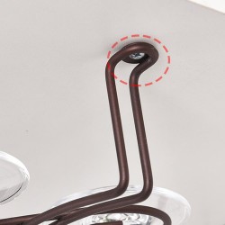 Étagère Porte-Verres à Vin Suspendu 6 Verres Support Rangement Bar Armoire Cuisine Organisateur Porte-Verres à Pieds Métal