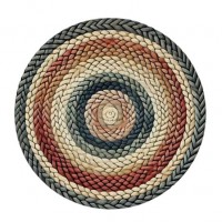 Set van 6 dikke ronde tafel sets - Boheemse ontwerp, thermische isolatie en versterkte naad, diameter 38 cm