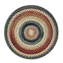 Set di 6 set da tavolo rotondi spessi - Design bohémien, isolamento termico e cucitura rinforzata, diametro 38 cm