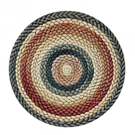 Sæt med 6 tykt runde bordsæt - Bøhmisk design, termisk isolering og forstærket søm, diameter 38 cm