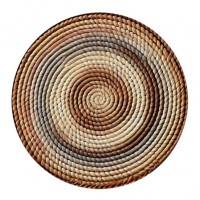 Set van 6 ronde tafel sets dikke Boheemse ontwerp, thermische isolatie en versterkte naad, diameter 38 cm