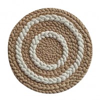 Set di 6 set da tavolo rotondi Design a Bohemien, isolamento termico e cucitura rinforzata, diametro 38 cm