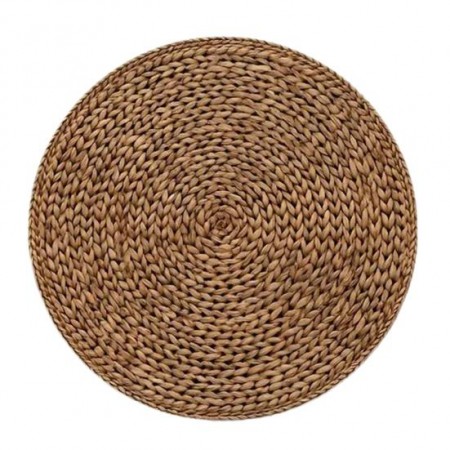 Conjunto de 6 conjuntos de mesa redonda Projeto espesso boêmio, isolamento térmico e costura reforçada, diâmetro 38 cm