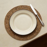 Sats med 6 rundbord sätter tjock bohemisk design, värmeisolering och förstärkt söm, diameter 38 cm