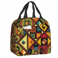 Ankara Geometrisk Ankara Isotermisk Lunch Bag 20x13x22 cm Måltid Taste Skolekontor