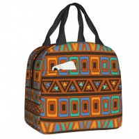 Isothermal lunch bag Ankara geometric 20x13x22 cm meal taste school office