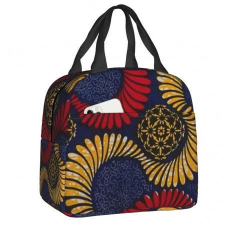 Ankara Geometrisk Ankara Isotermisk Lunsjpose 20x13x22 cm Meal Taste School Office